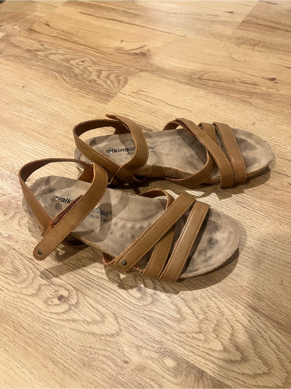 Walking Cradles tan adjustable strap comfort sandals